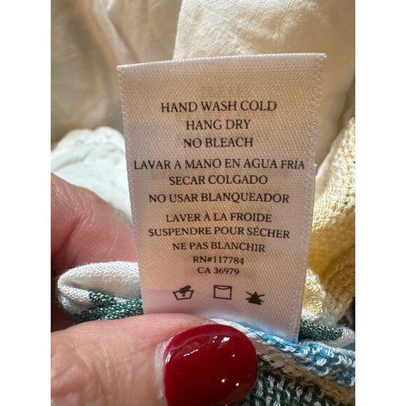 Rails Dress Women XS Cream Becca Cusco Stripe Drawstring Waist Mini Boho Preppy - Picture 13 of 13